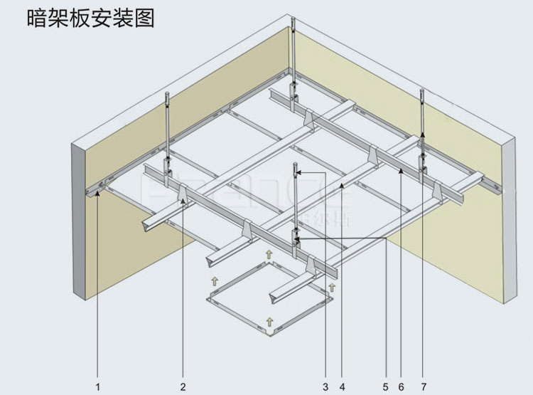 写字楼铝天花板_600*600铝扣板_铝扣板,铝方通,铝格栅